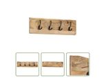 The Living Store Appendiabiti Da Parete Con 4 Ganci In Legno Massiccio Di Mango