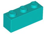Lego® 50 Pezzi 3622 Mattoncini 1X3 Parte Basic 50 Turchese Scuro