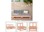 The Living Store Divano Da Giardino 2 Pezzi. Legno Massiccio Di Abete Douglas