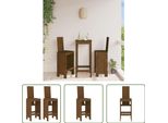 The Living Store Sgabello Da Bar 2 Pz. Marrone Miele 40X42X120 Cm Legno Di Pino Massiccio