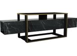 Dmora Mobile Porta Tv Jo 46.1X160X49.8H Cm Nero, 4 Vani 2 Ripiani