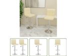 The Living Store Sgabello Da Bar 2 Pezzi. Tessuto Crema
