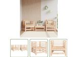 The Living Store Sedie Da Giardino 2 Pezzi. Legno Di Pino Massiccio