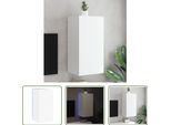 The Living Store Parete Tv Con Luci Led Bianco 40,5X35X80 Cm