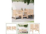 The Living Store Sedie Da Giardino 2 Pezzi 61,5X53X71 Cm In Legno Di Pino Massiccio