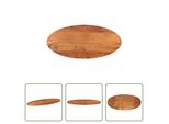 The Living Store Piano D'appoggio 80X40X2,5 Cm Ovale In Legno Massiccio Di Acacia