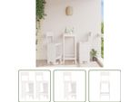The Living Store Sgabello Da Bar 2 Pz. Bianco 40X48,5X115,5 Cm In Legno Di Pino Massiccio