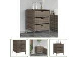 The Living Store Mobile Da Giardino Grigio 55X59X80 Cm Poly Rattan