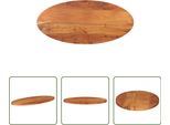 The Living Store Piano D'appoggio 110X40X2,5 Cm Ovale In Legno Massiccio Di Acacia