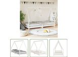 The Living Store Letto Per Bambini Bianco 80X200 Cm In Legno Di Pino Massiccio