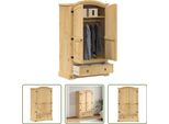 The Living Store Armadio 101X52X170 Cm In Legno Di Pino Massello