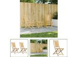 The Living Store Sedie Da Giardino 2 Pz. Pieghevoli 46X66X99 Cm Bambù