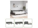 The Living Store Letto Da Giorno Allungabile Grigio Scuro 80X200 Cm In Tessuto