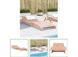 The Living Store Lettino Prendisole 205X60X31,5 Cm In Legno Massiccio Di Abete Douglas