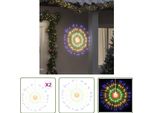 The Living Store Luci Di Natale Pirotecniche 2 Pezzi 140 Led Multicolore