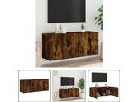 The Living Store Parete Tv In Rovere Fumé 100X30X41 Cm