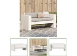 The Living Store Divano Da Giardino 2 Posti Bianco 134X60X62 Cm In Legno Di Pino Massiccio
