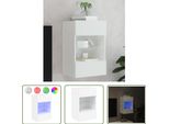 The Living Store Pensile Tv Con Luci Led Bianco 40X30X60,5 Cm