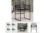 The Living Store Sedie Da Giardino 4 Pezzi In Poly Rattan Nero