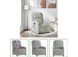 The Living Store Poltrona Massaggiante In Velluto Grigio Chiaro