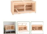 The Living Store Gabbia Per Criceti 89,5X45X45 Cm In Legno Massiccio D'abete