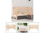 Panchina Da Giardino The Living Store 111,5X53X71 Cm In Legno Di Pino Massiccio