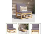 The Living Store Divano Da Giardino Con Cuscini In Legno Massiccio Di Acacia