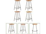 The Living Store Sgabelli Da Bar 4 Pz. Legno Massiccio Di Acacia