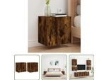 The Living Store Pensili Tv 2 Pz. Rovere Fumé 40,5X30X40 Cm Materiale A Base Di Legno