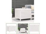 The Living Store Sgabello Da Giardino Bianco 62X63,5X53,5 Cm In Legno Di Pino Massiccio