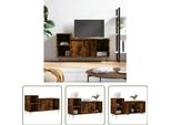 The Living Store Mobile Tv In Rovere Fumé 100X35X55 Cm Materiale In Legno