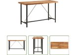 The Living Store Tavolo Da Bar 180X70X107 Cm In Legno Massiccio Di Acacia E Ferro