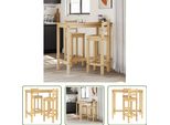 The Living Store Set Da Bar 3 Pezzi Set Da Bar In Pino Massiccio