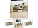 The Living Store Mobile Tv Con Ante In Vetro Rovere Sonoma 102X37X42 Cm