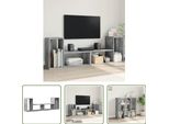The Living Store Mobili Tv 2 Pz. Grigio Cemento 75X30X50 Cm Materiale A Base Di Legno