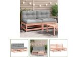 The Living Store Divani Da Giardino Senza Braccioli Con Cuscini 2 Pezzi. Legno Di Abete Douglas