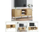 The Living Store Mobile Tv Floro Marrone Cera 114X43X55 Cm In Legno Di Pino Massiccio
