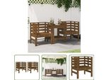 The Living Store Sedie Da Giardino 2 Pz. Marrone Miele 61,5X53X71 Cm In Legno Di Pino Massiccio