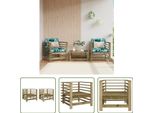 The Living Store Sedie Da Giardino 2 Pz. Legno Di Pino Impregnato