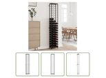 The Living Store Portabottiglie Per 57 Bottiglie Nero 34X18X200 Cm Ferro Battuto