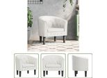 The Living Store Sedia Club In Pelle Finta Bianca