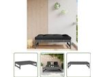 The Living Store Sgabello Da Giardino Grigio 120X80 Cm In Legno Di Pino Massiccio