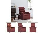 The Living Store Sedia Da Massaggio In Pelle Finta Rosso Vino