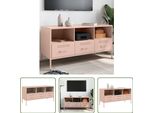 The Living Store Mobile Tv Rosa 100,5X39X50,5 Cm Acciaio Laminato A Freddo