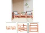 The Living Store Sedie Da Giardino 2 Pz. Legno Massiccio Di Abete Douglas