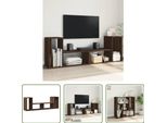 The Living Store Mobili Tv 2 Pz. Aspetto Rovere Marrone 75X30X50 Cm Materiale A Base Di Legno