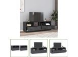 The Living Store Mobili Tv 2 Pz. Antracite 67X39X44 Cm Acciaio