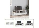 The Living Store Mobili Tv 2 Pz. Bianco 67X39X44 Cm Acciaio