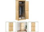The Living Store Armadio 76X50X170 Cm In Legno Di Pino Massiccio