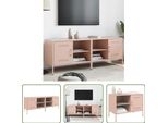 The Living Store Mobili Tv 2 Pz. Rosa 68X39X50,5 Cm In Acciaio